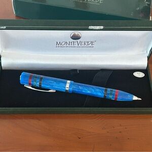 New Monteverde Marble Blue Executive Luxury Pen boaters beautiful